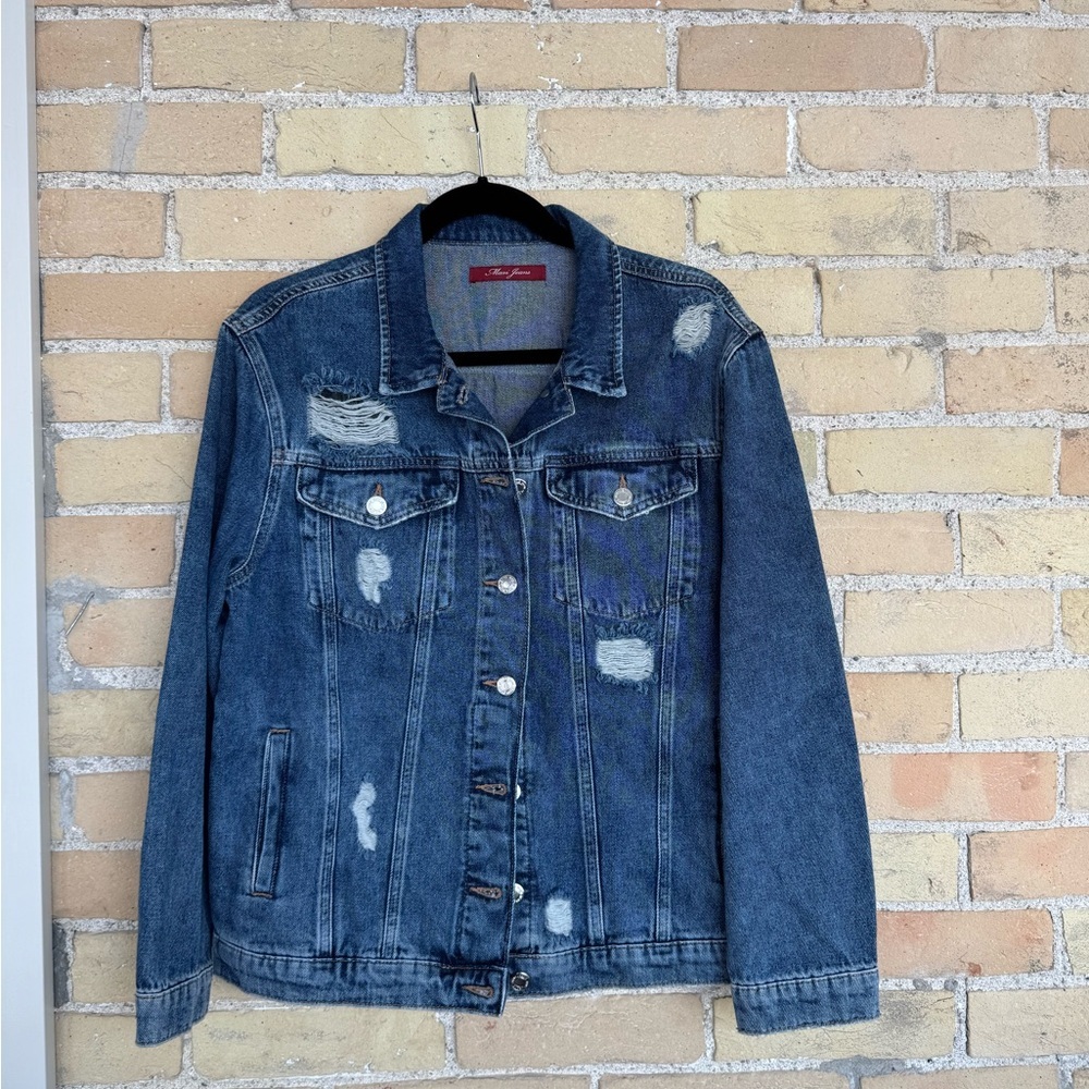 New Mavi Denim Jacket with Distressed Details